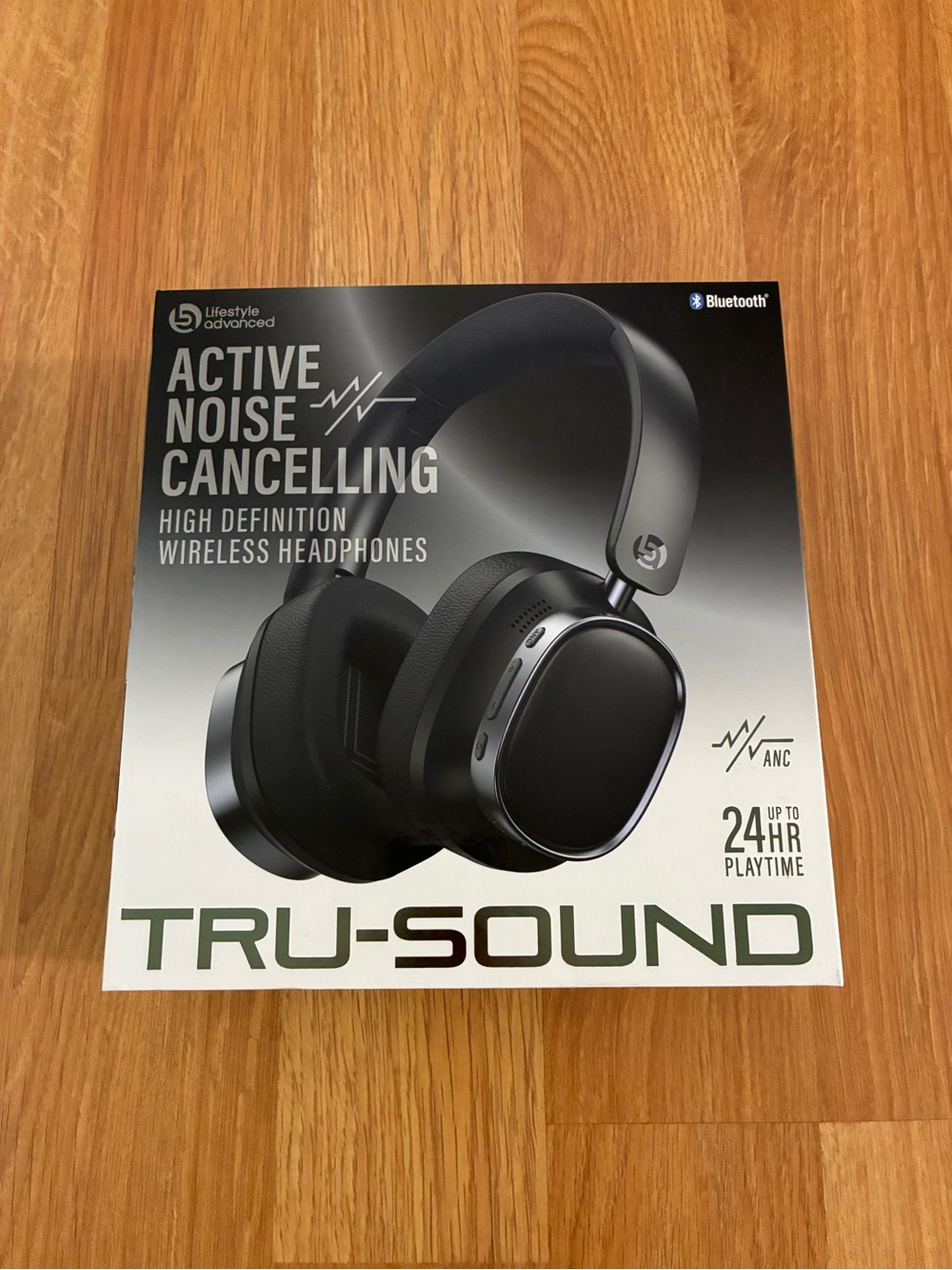 Active Noise Cancelling Wireless Headphones - Black